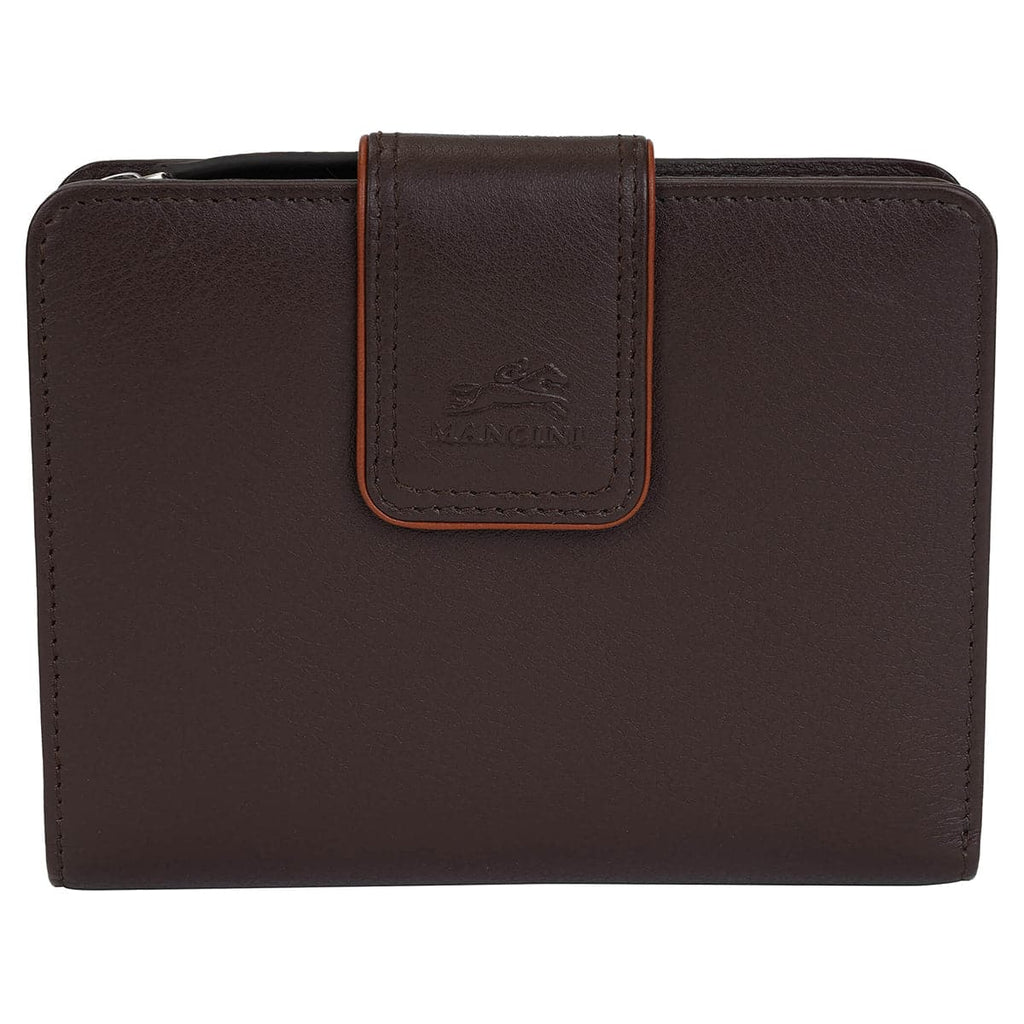 Mancini Sonoma Women’s Medium Leather Clutch Wallet with Enhanced RFID Protection Mancini