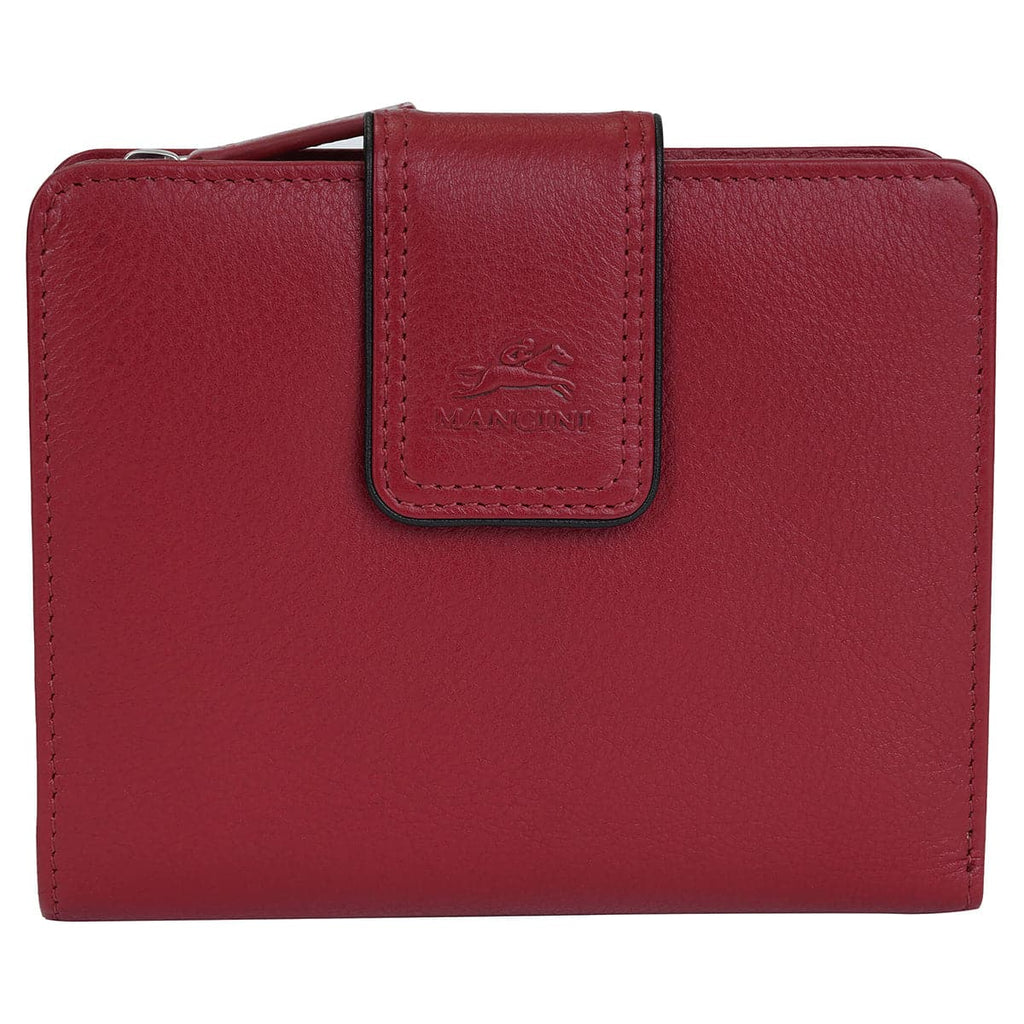Mancini Sonoma Women’s Medium Leather Clutch Wallet with Enhanced RFID Protection Mancini
