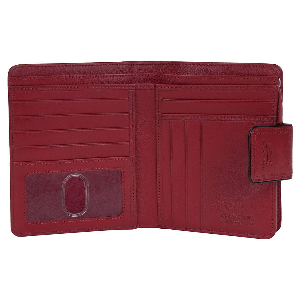 Mancini Sonoma Women’s Medium Leather Clutch Wallet with Enhanced RFID Protection Mancini