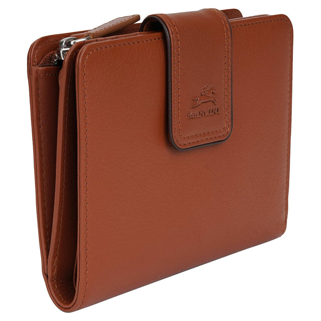 Mancini Sonoma Women’s Medium Leather Clutch Wallet with Enhanced RFID Protection Mancini