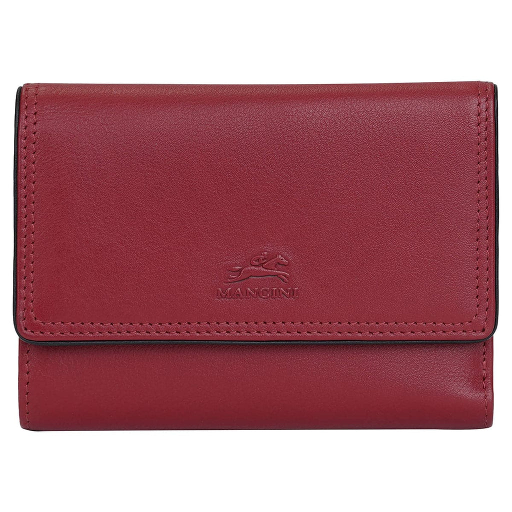 Mancini Sonoma Women’s Medium Flapover Clutch Wallet with RFID Protection Mancini