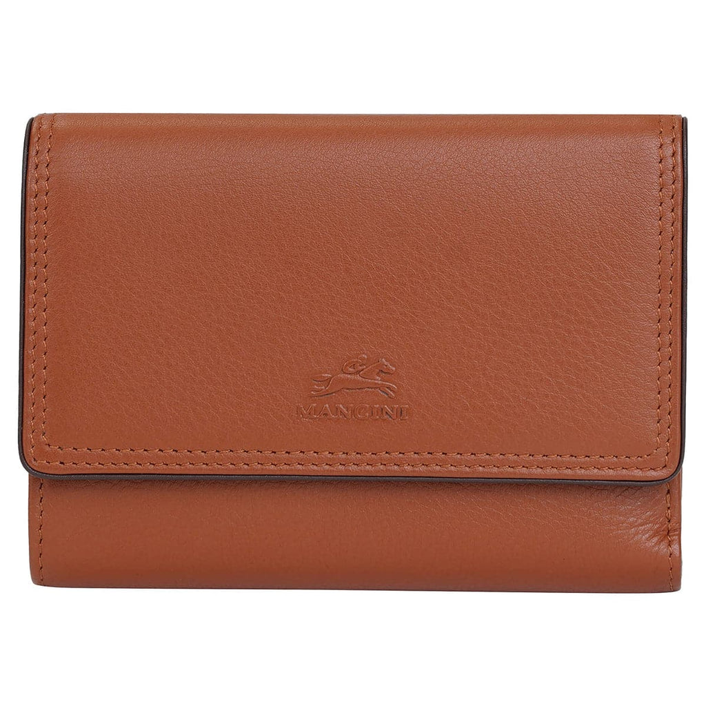 Mancini Sonoma Women’s Medium Flapover Clutch Wallet with RFID Protection Mancini
