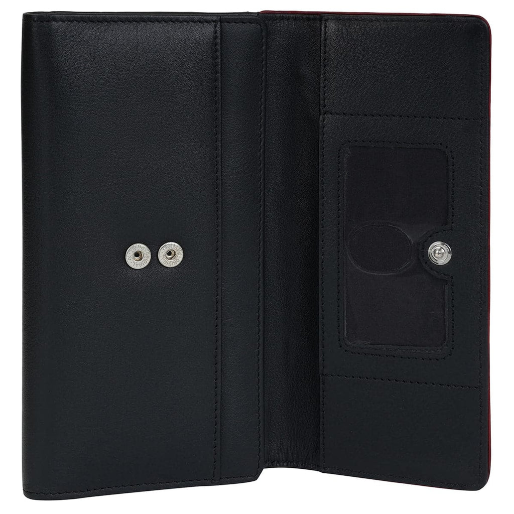 Mancini Sonoma Women’s Medium Flapover Clutch Trifold Wallet with RFID Protection Mancini