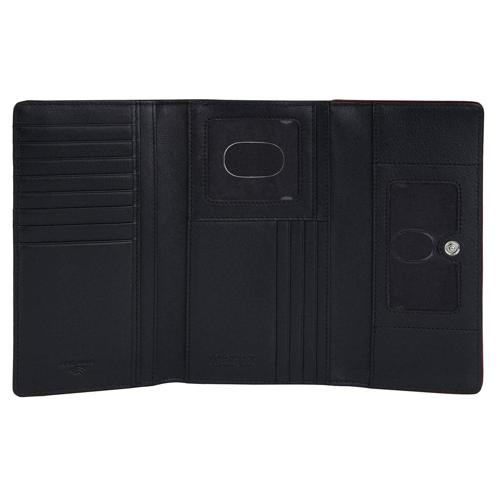 Mancini Sonoma Women’s Medium Flapover Clutch Trifold Wallet with RFID Protection Mancini