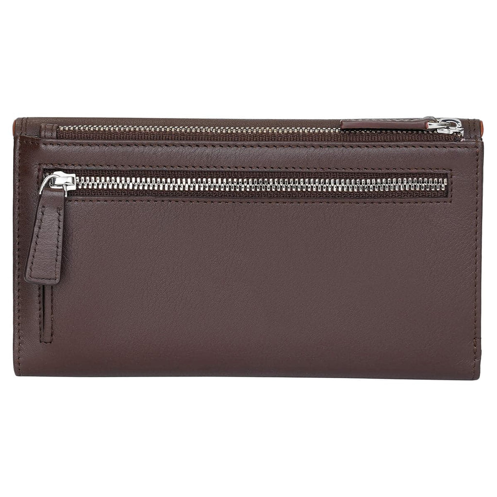 Mancini Sonoma Women’s Medium Flapover Clutch Trifold Wallet with RFID Protection Mancini