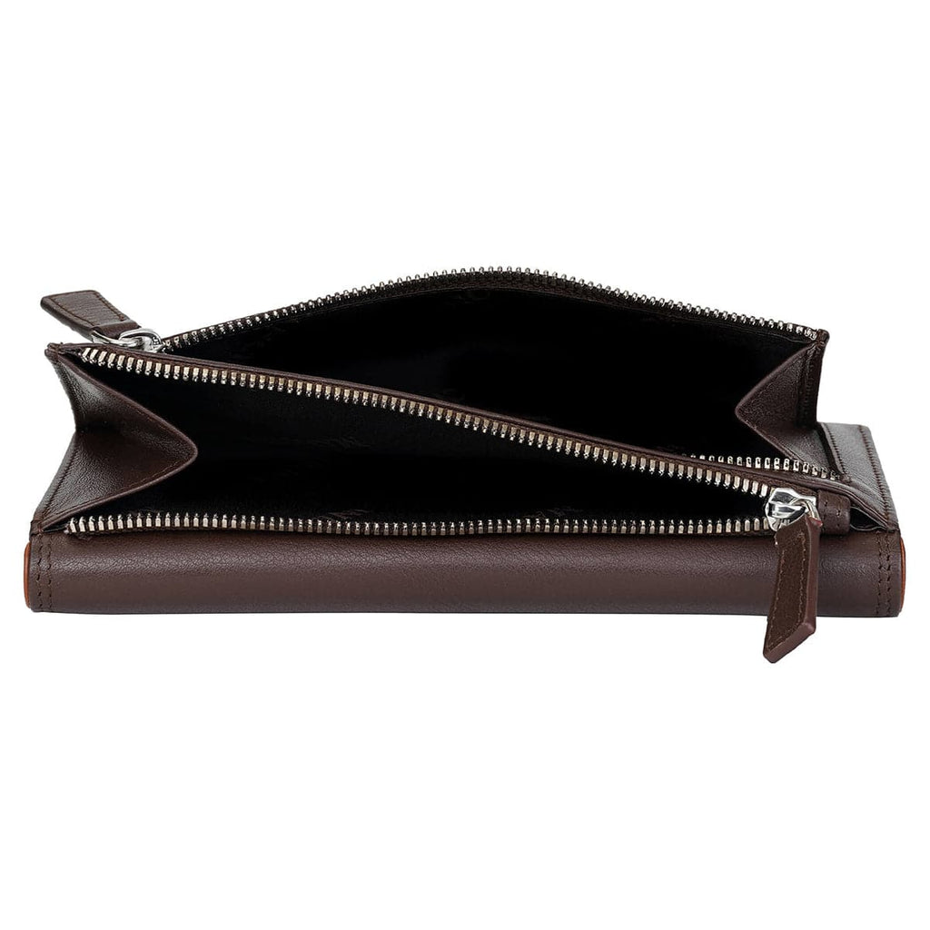 Mancini Sonoma Women’s Medium Flapover Clutch Trifold Wallet with RFID Protection Mancini