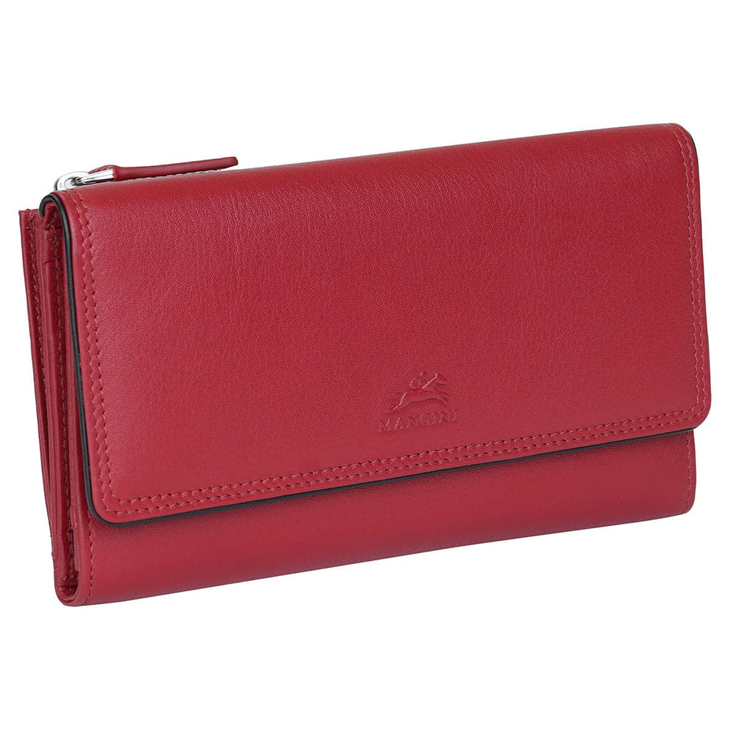 Mancini Sonoma Women’s Medium Flapover Clutch Trifold Wallet with RFID Protection Mancini