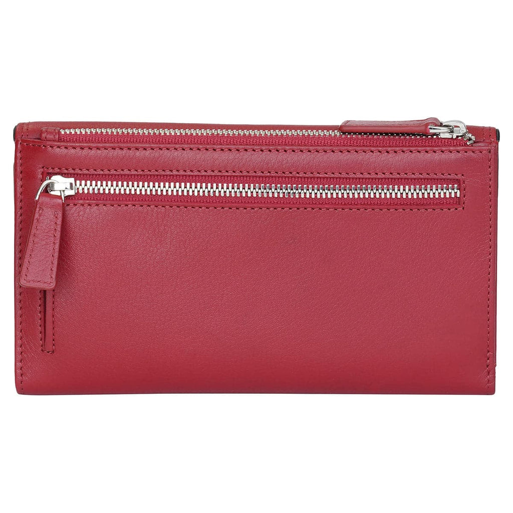 Mancini Sonoma Women’s Medium Flapover Clutch Trifold Wallet with RFID Protection Mancini