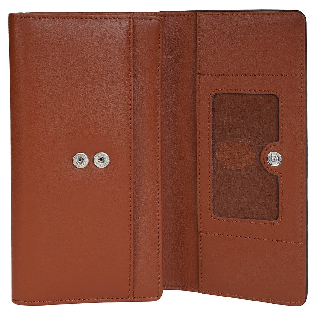 Mancini Sonoma Women’s Medium Flapover Clutch Trifold Wallet with RFID Protection Mancini