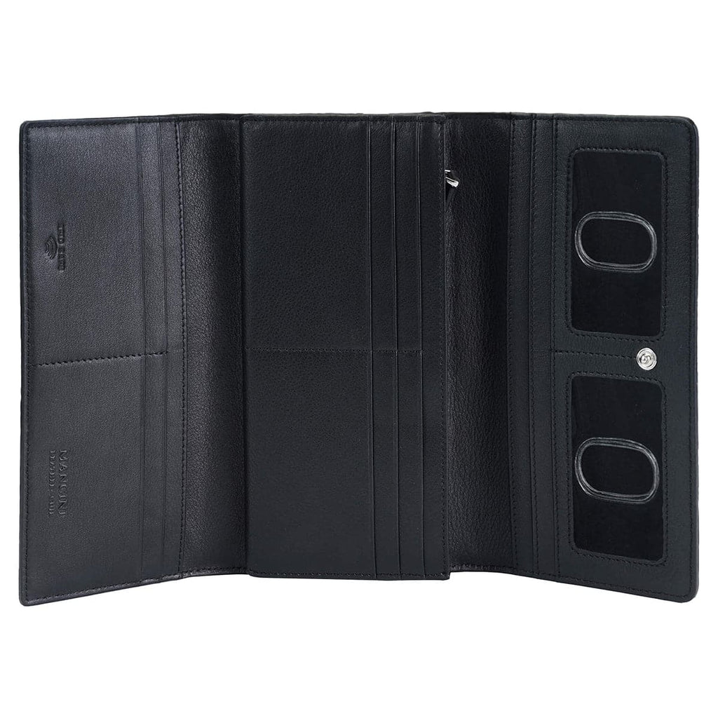 Mancini Croco2 Women’s Trifold Wallet with Enhanced RFID Security Mancini