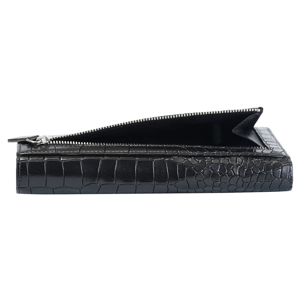 Mancini Croco2 Women’s Quad Fold Wallet with Enhanced RFID Security Mancini
