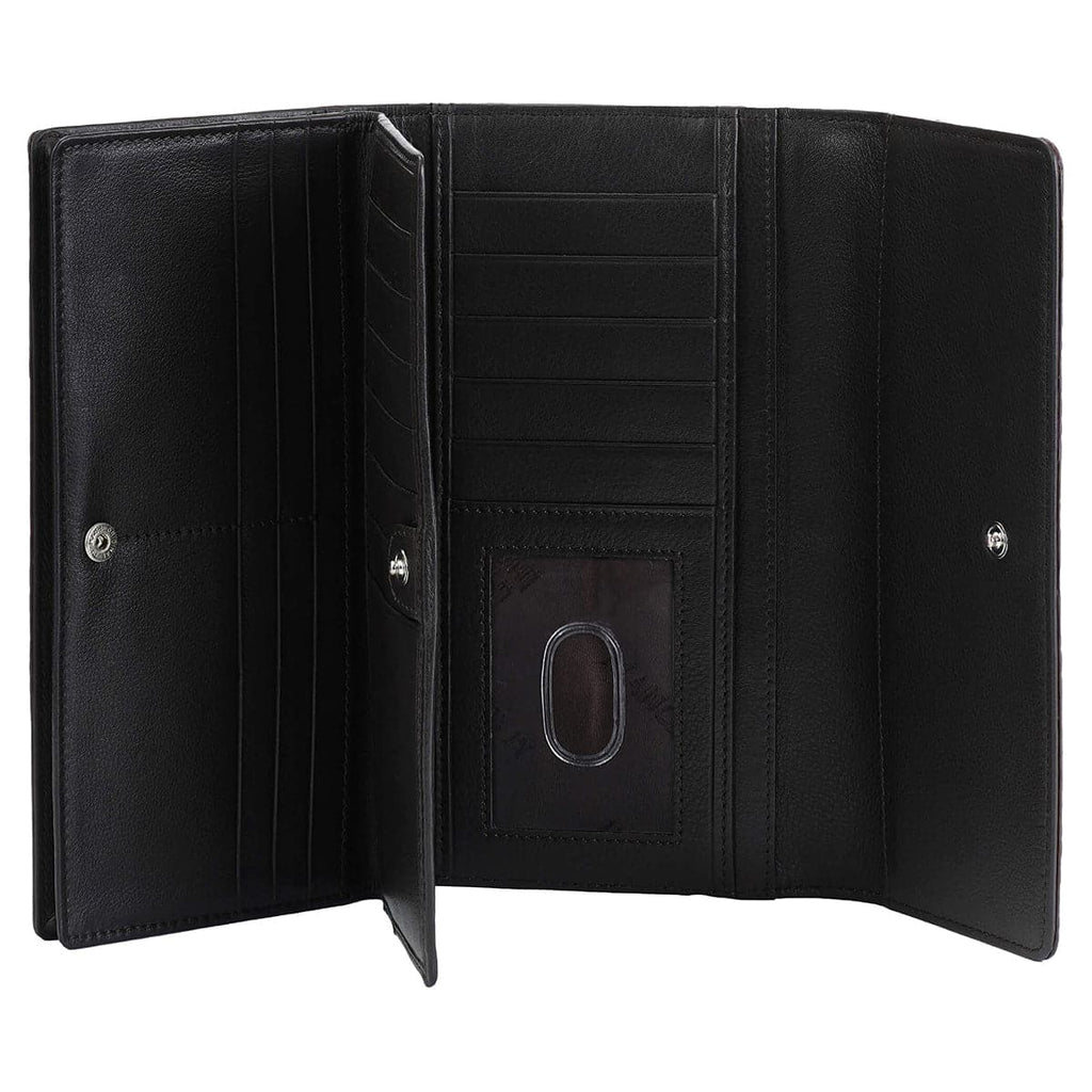 Mancini Croco2 Women’s Quad Fold Wallet with Enhanced RFID Security Mancini