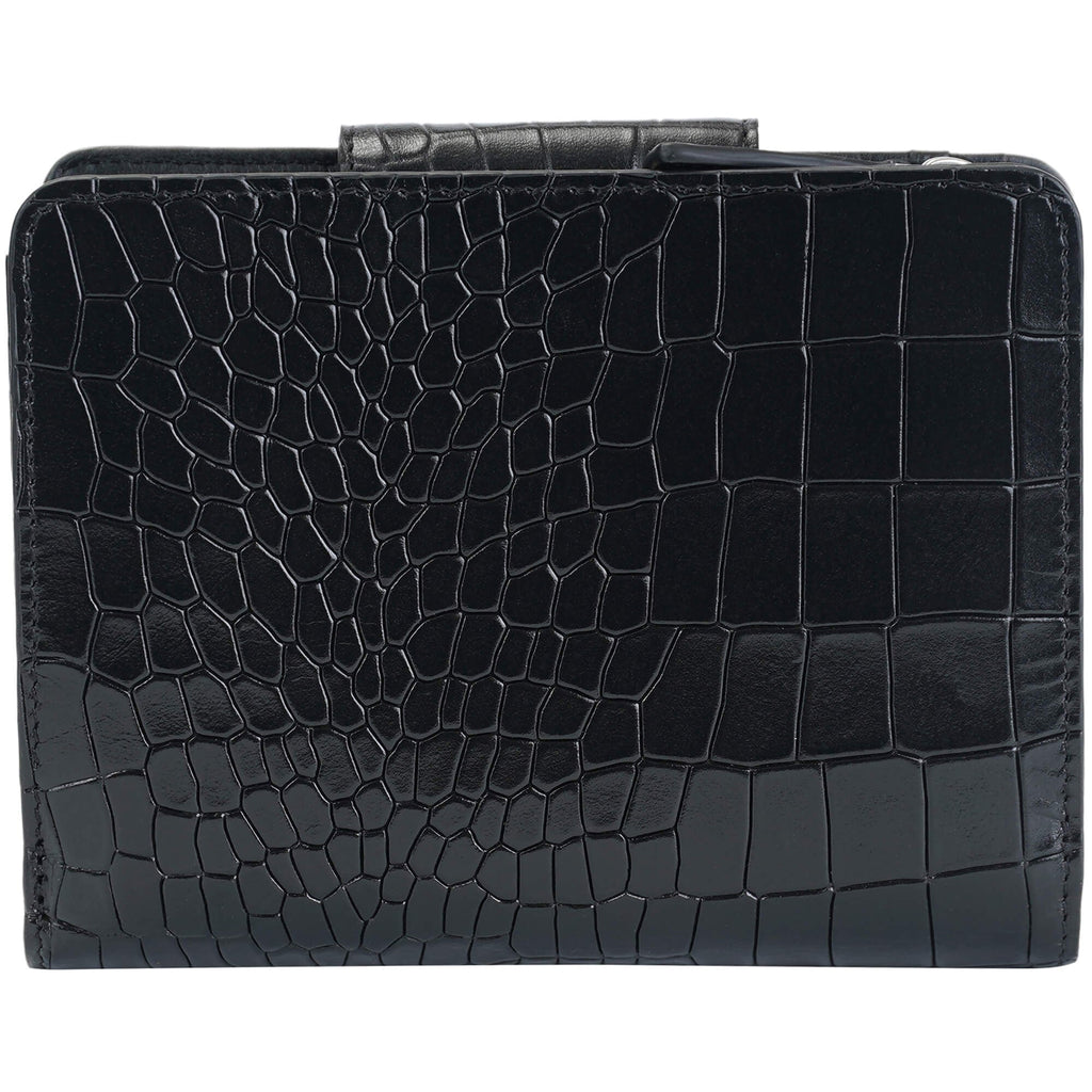 Mancini Croco2 Women’s Medium Clutch Wallet with Enhanced RFID Protection Mancini