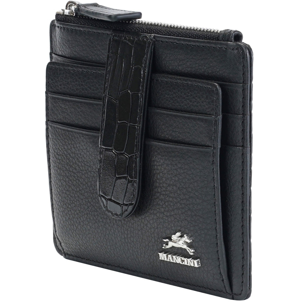 Mancini Croco2 Women’s Card Case with Enhanced RFID Protection Mancini