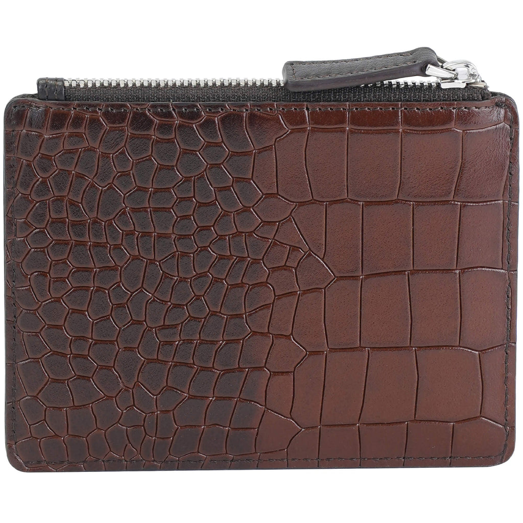 Mancini Croco2 Women’s Card Case with Enhanced RFID Protection Mancini