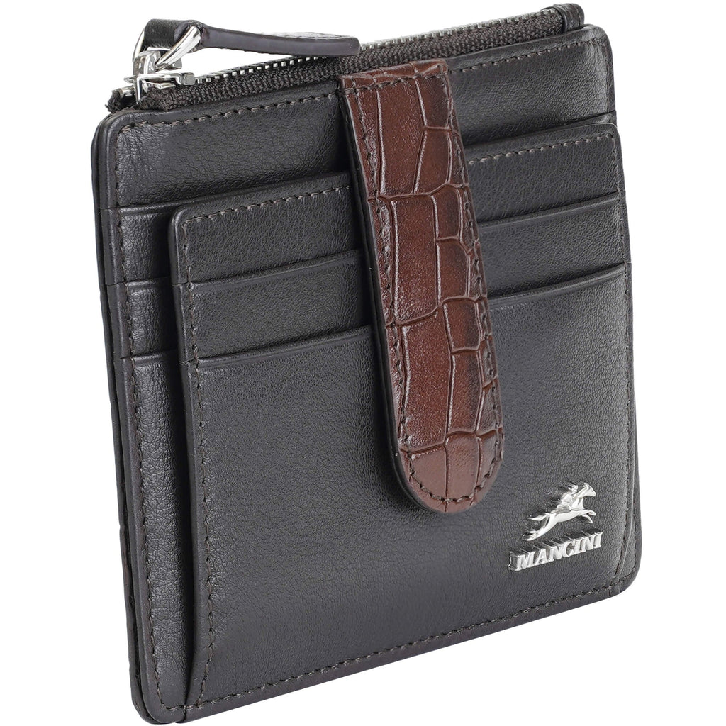 Mancini Croco2 Women’s Card Case with Enhanced RFID Protection Mancini