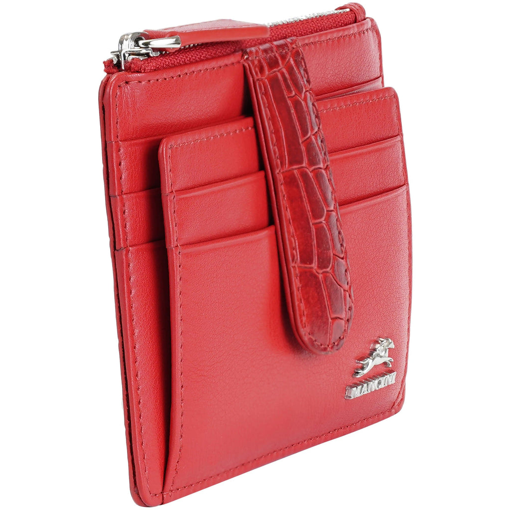 Mancini Croco2 Women’s Card Case with Enhanced RFID Protection Mancini