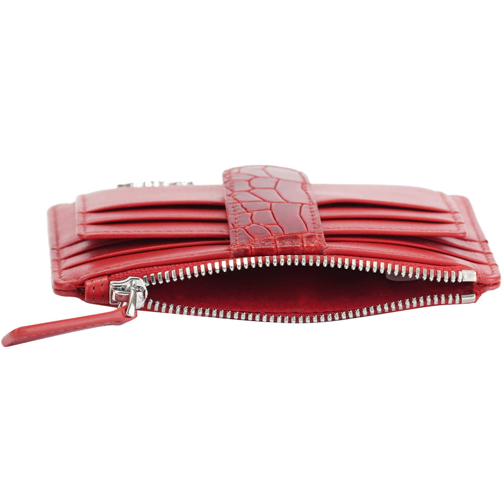Mancini Croco2 Women’s Card Case with Enhanced RFID Protection Mancini