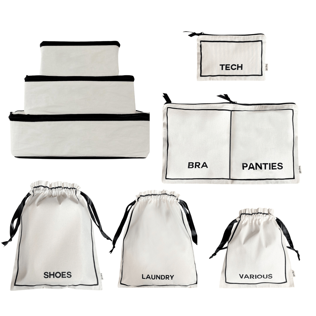BA Travel Set, 8-pack Cream Bag-all