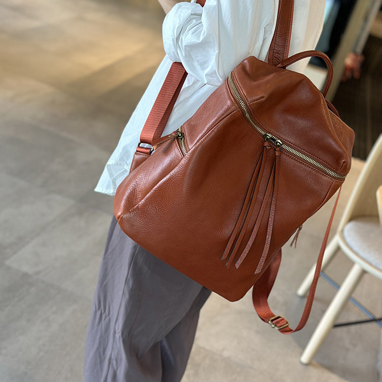 Full Frain Leather Women Backpack, Handmade Backpack Purse, Cow Leather Backpack for school RockCow Leather Studio