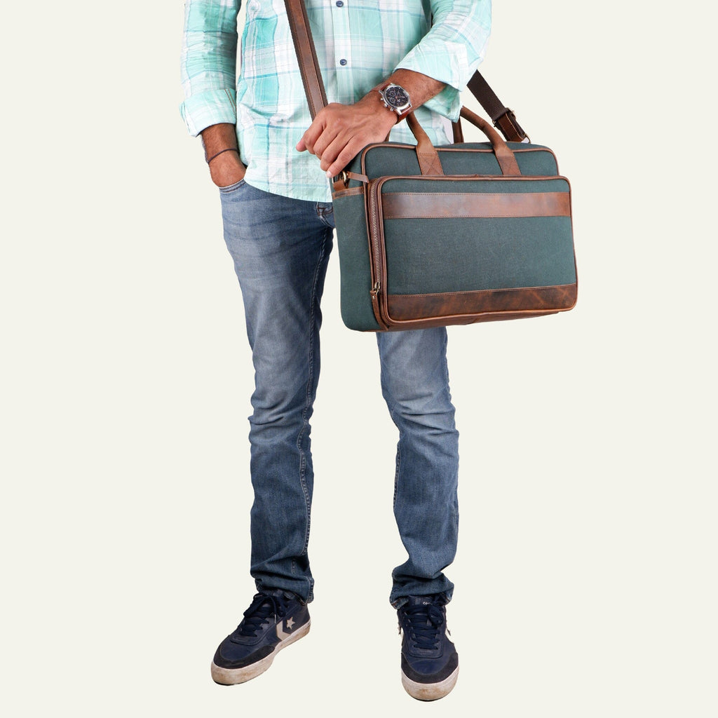 Air Boss Canvas Classy Leather Bags