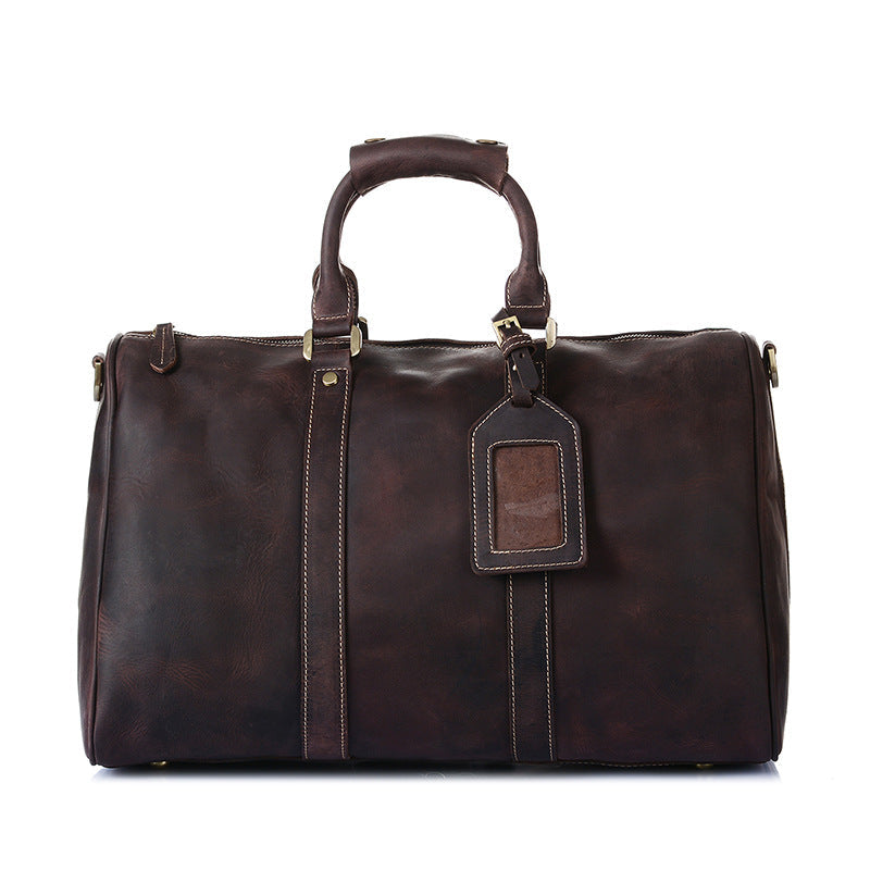 Mens Duffle Bags Top Grain Leather Travel Bag Business Travel Luggage Bag RockCow Leather Studio