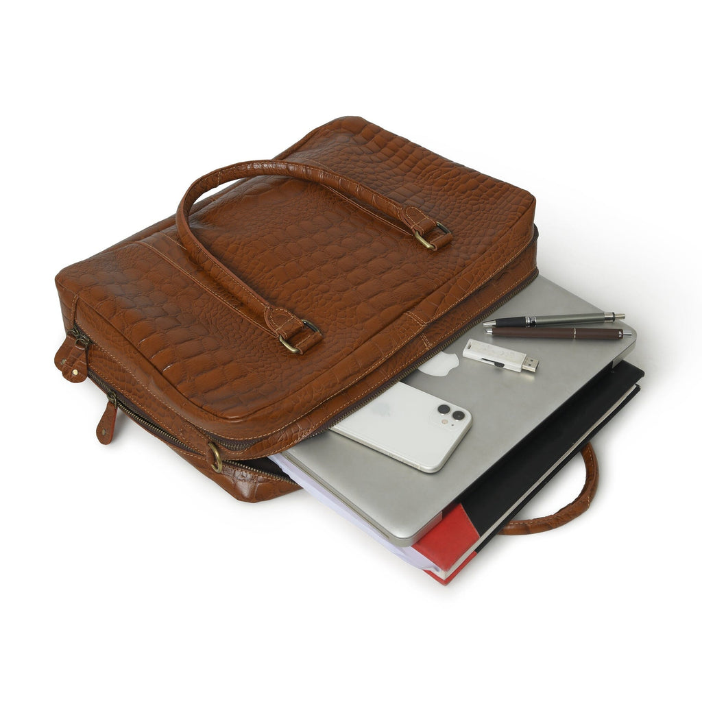 Easton Premium Buffalo Leather Laptop Office Briefcase Classy Leather Bags