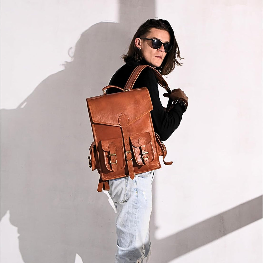 Vintage Leather Backpack Rucksack Classy Leather Bags