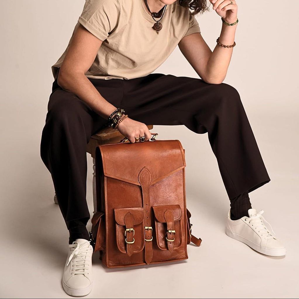 Vintage Leather Backpack Rucksack Classy Leather Bags