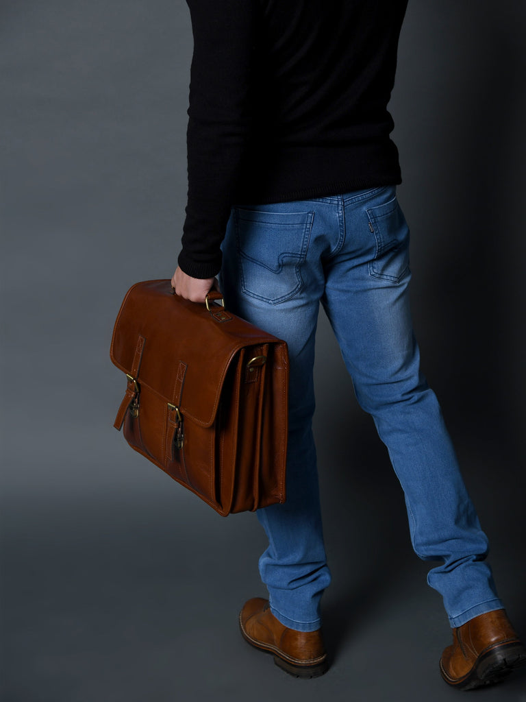 The Architect Brown Executive Classy Leather Bags
