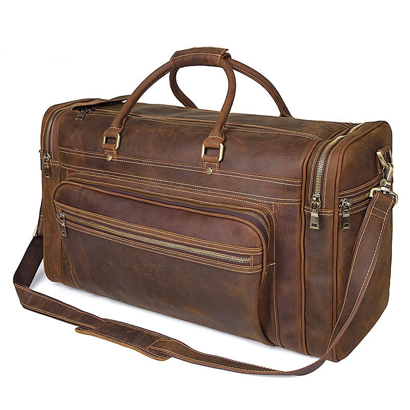 Luggage Crazy Horse Leather Long-distance Travel Social Buzz eSIMs