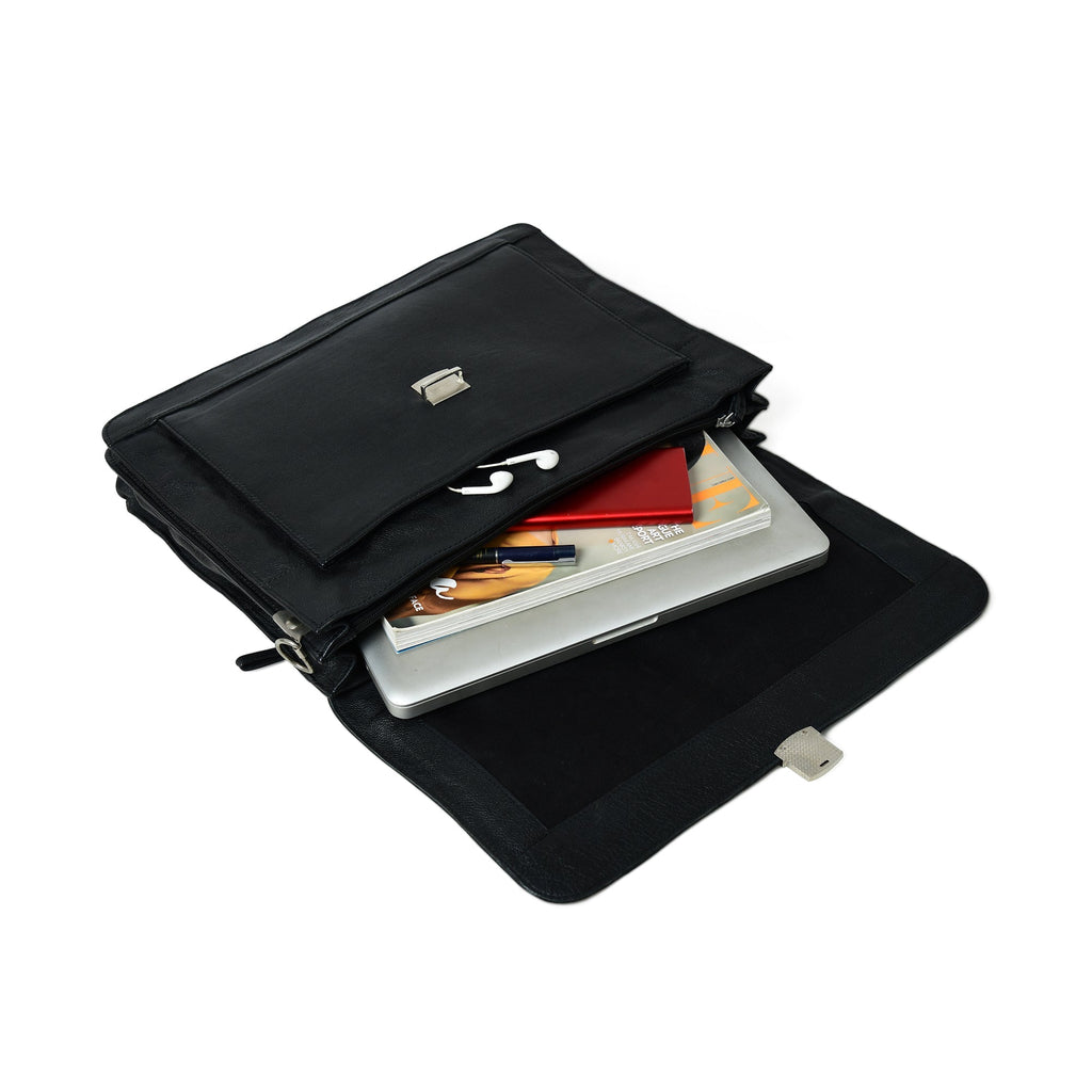 Business Attache Laptop Bag - Italian Finish Classy Leather Bags