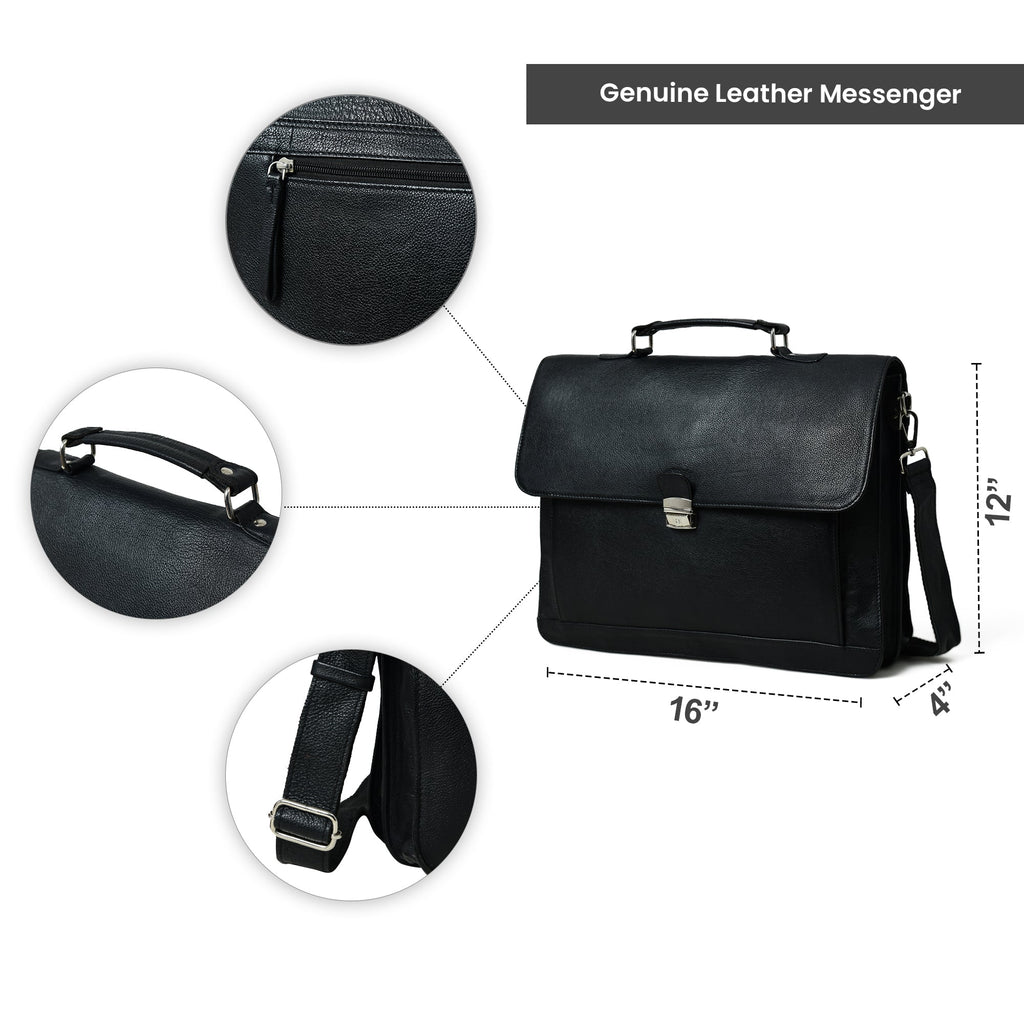 Business Attache Laptop Bag - Italian Finish Classy Leather Bags