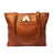 Piel Leather Top Zip Tote Bag