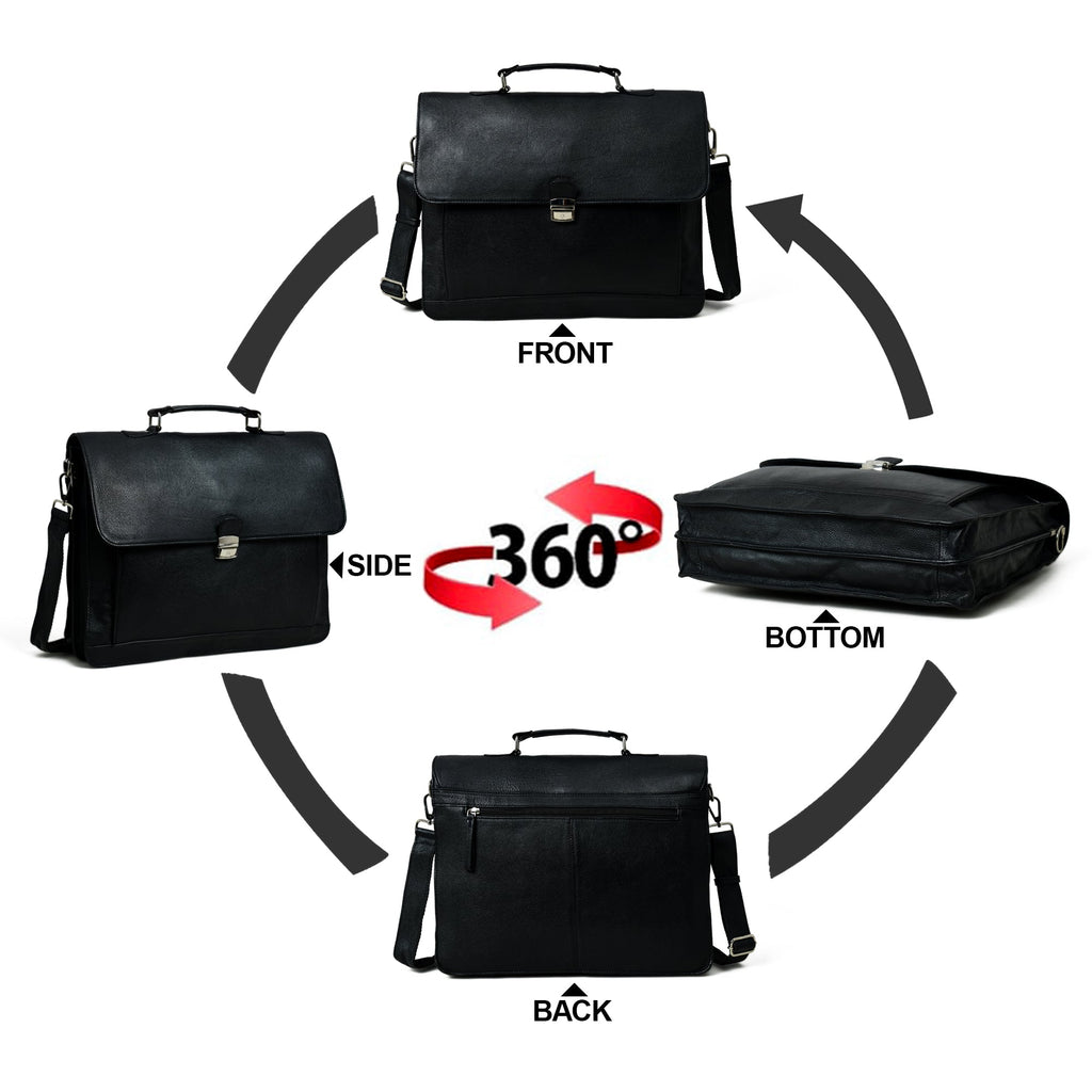 Business Attache Laptop Bag - Italian Finish Classy Leather Bags