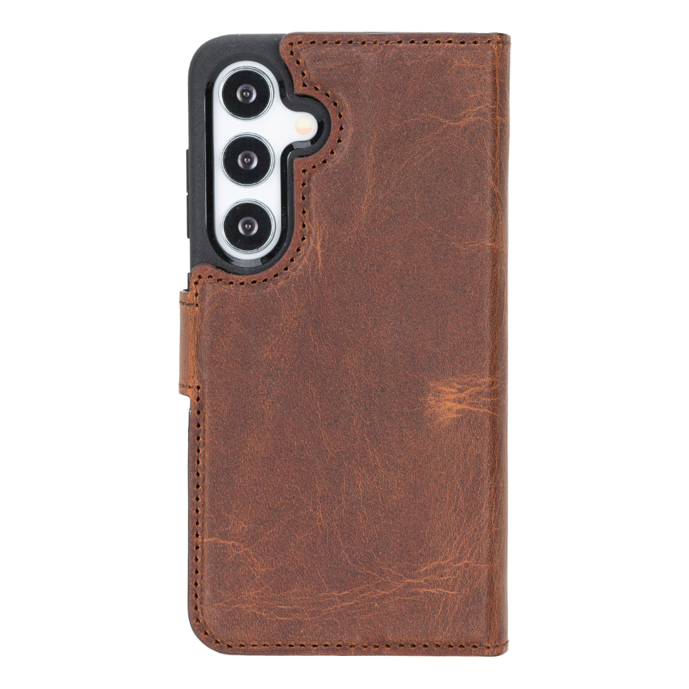 Magic Samsung Galaxy S25 Detachable Leather Wallet Case Mizuri Leather