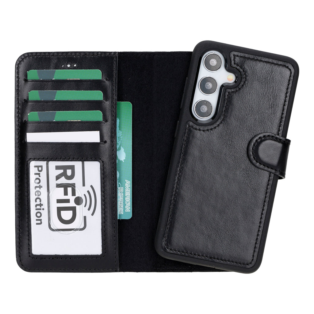 Magic Samsung Galaxy S24 Plus Leather Detachable Wallet Case - LuggageDesigners