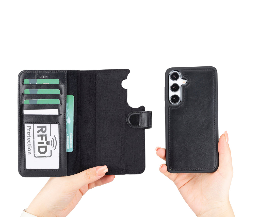 Magic Samsung Galaxy S24 Plus Leather Detachable Wallet Case - LuggageDesigners