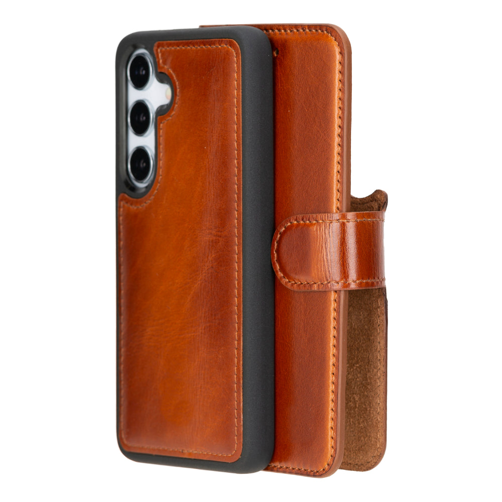 Magic Samsung Galaxy S25 Detachable Leather Wallet Case Mizuri Leather