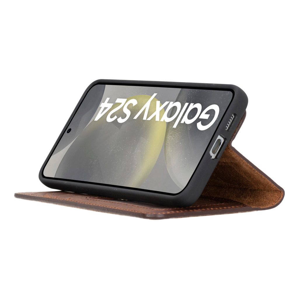 Magic Samsung Galaxy S24 Plus Leather Detachable Wallet Case - LuggageDesigners
