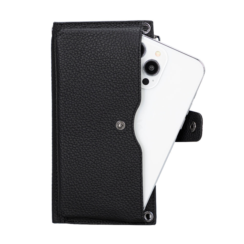 Lozan Strap Leather Crossbody Wallet Mizuri Leather