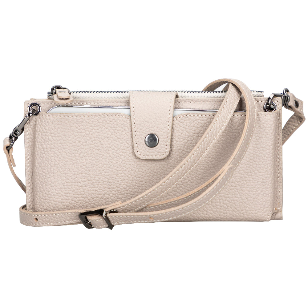 Lozan Strap Leather Crossbody Wallet Mizuri Leather