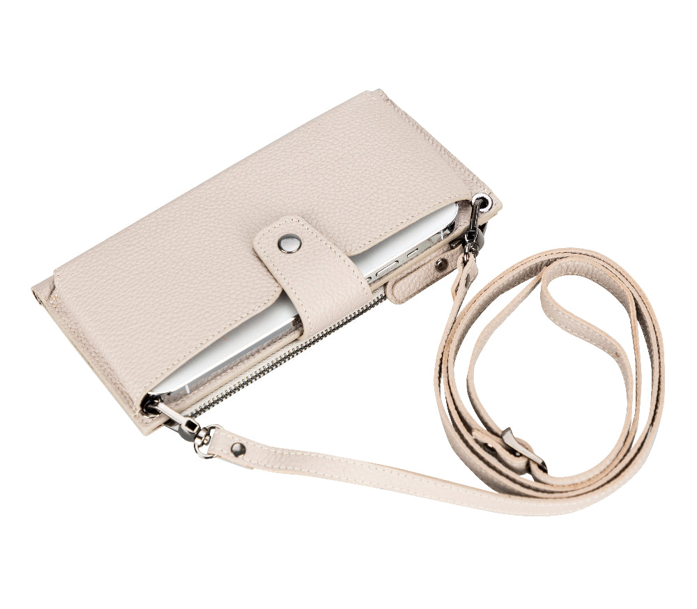 Lozan Strap Leather Crossbody Wallet Mizuri Leather