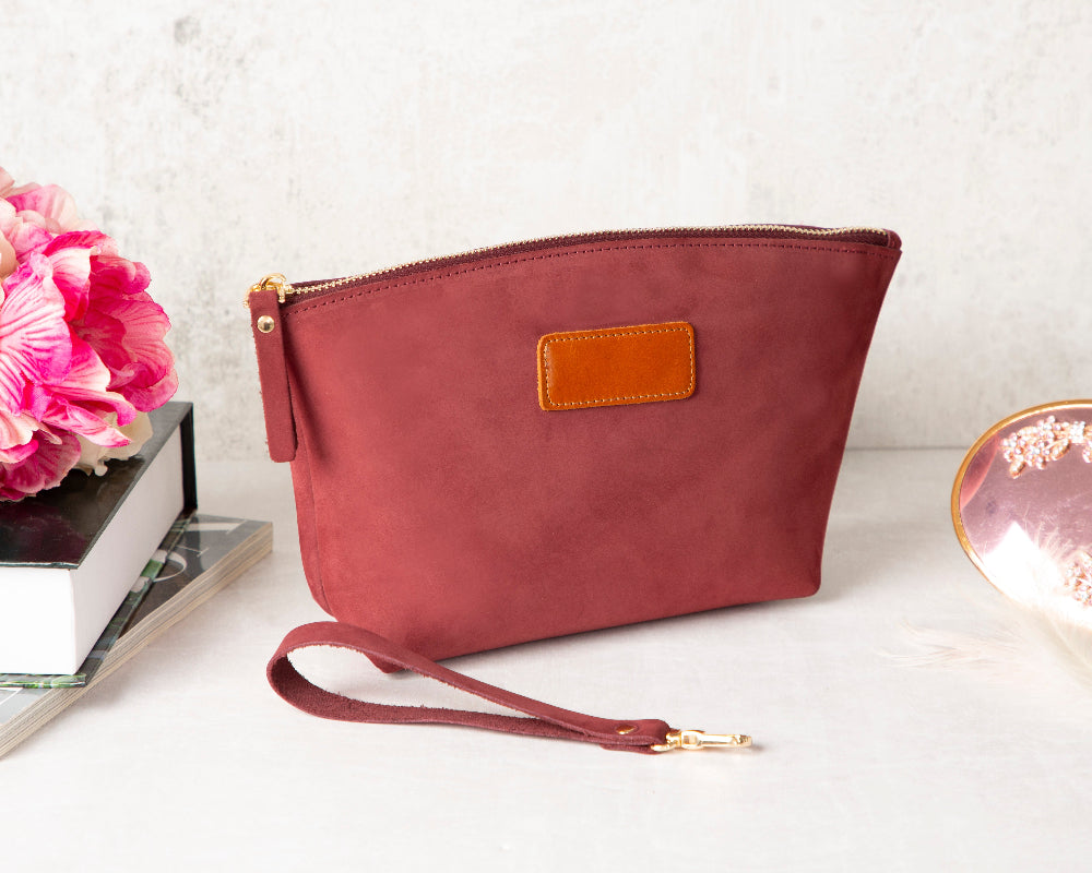 Luna Leather Makeup Bag Mizuri Leather