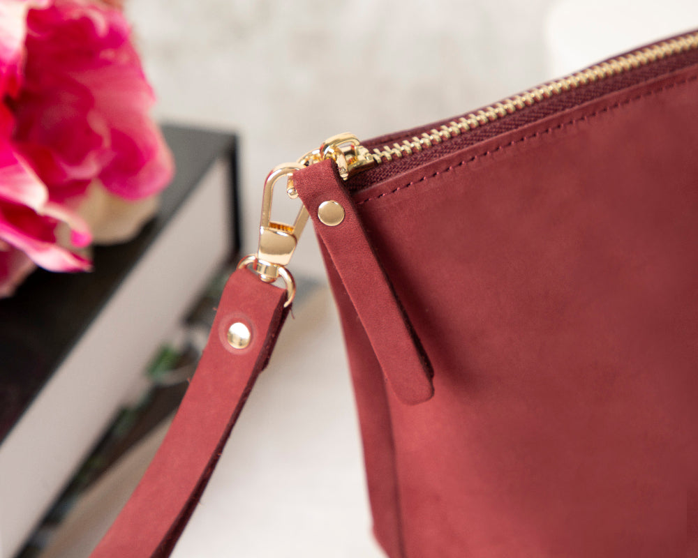 Luna Leather Makeup Bag Mizuri Leather