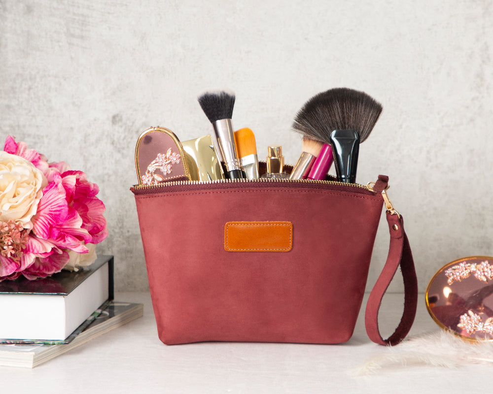 Luna Leather Makeup Bag Mizuri Leather