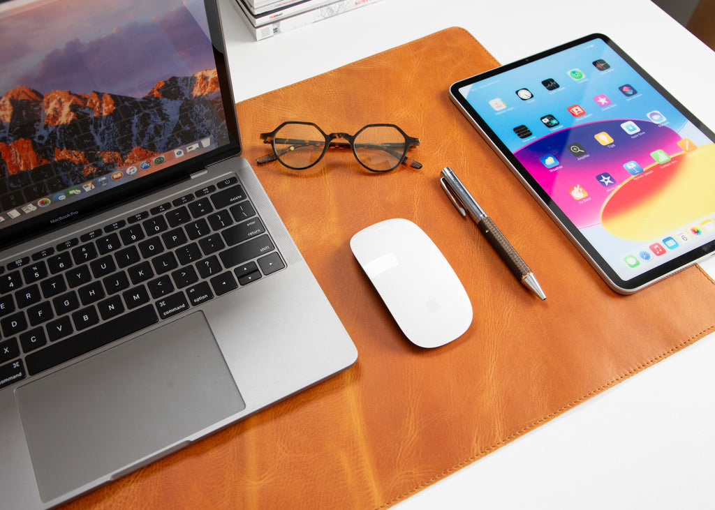 Natural Leather Desk Mat (91 cm x 48 cm) Mizuri Leather
