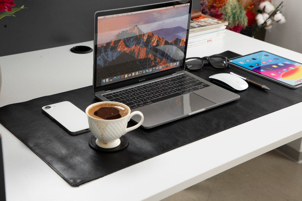 Leather Desk Mat (37 cm X 80 cm) Mizuri Leather