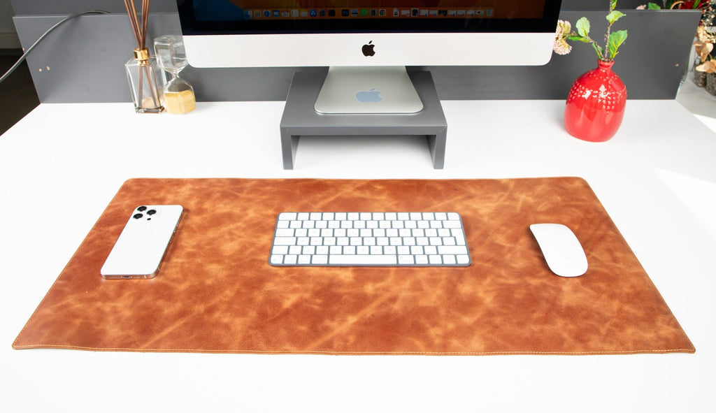 Natural Leather Desk Mat (91 cm x 48 cm) Mizuri Leather