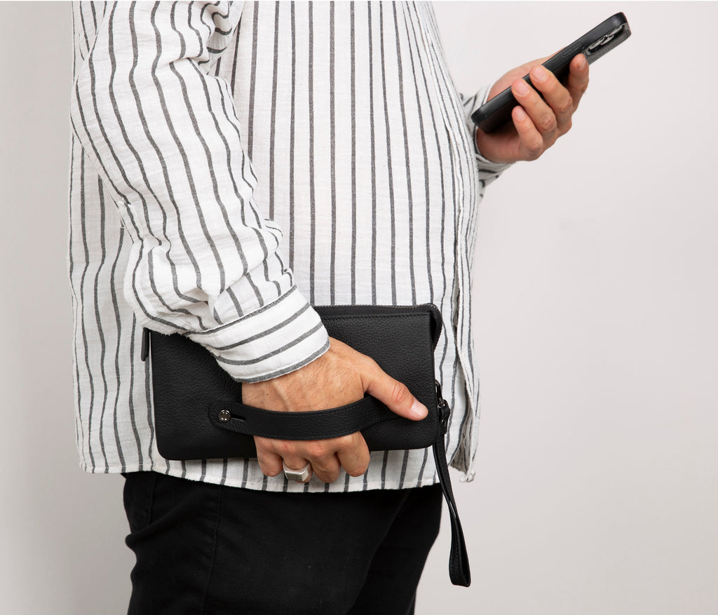 Prestige Leather Clutch Bag Mizuri Leather